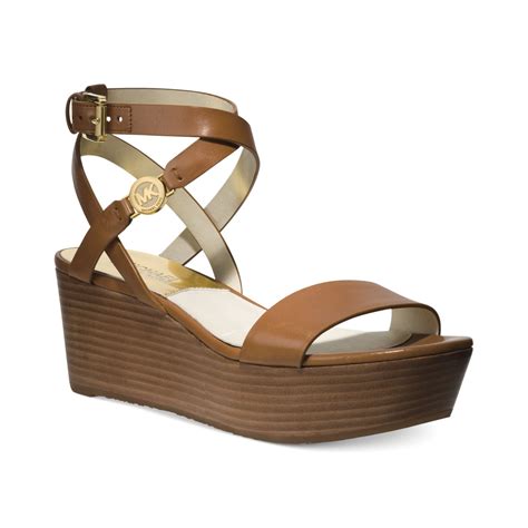 michael kors charm wedge|wedge sandals michael kors.